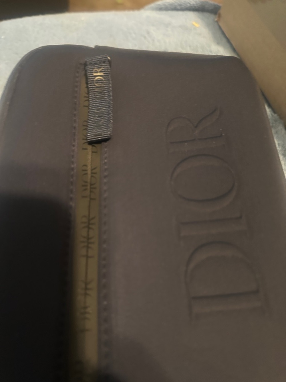 Dior  Black Embossed Toiletry Pouch - Picture 12 of 12